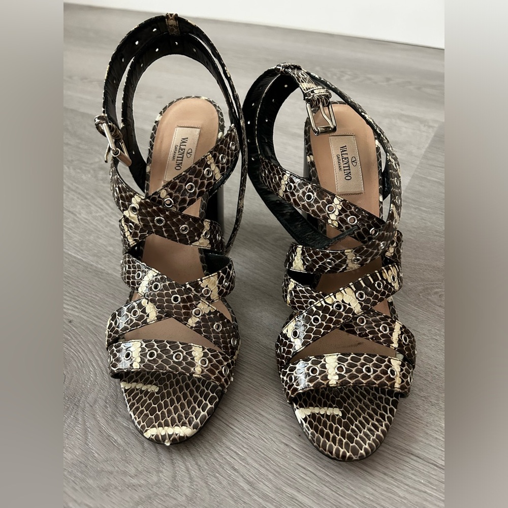 Valentino Garavani snakeskin pump heels